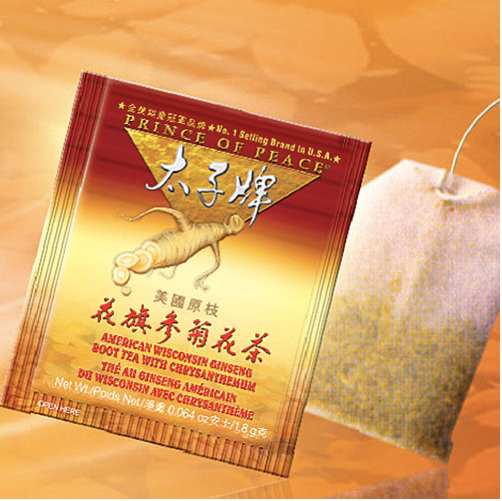 Prince of Peace Whole Root American Ginseng Tea, 20 Tea Bags